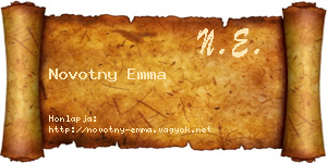 Novotny Emma névjegykártya