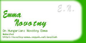 emma novotny business card
